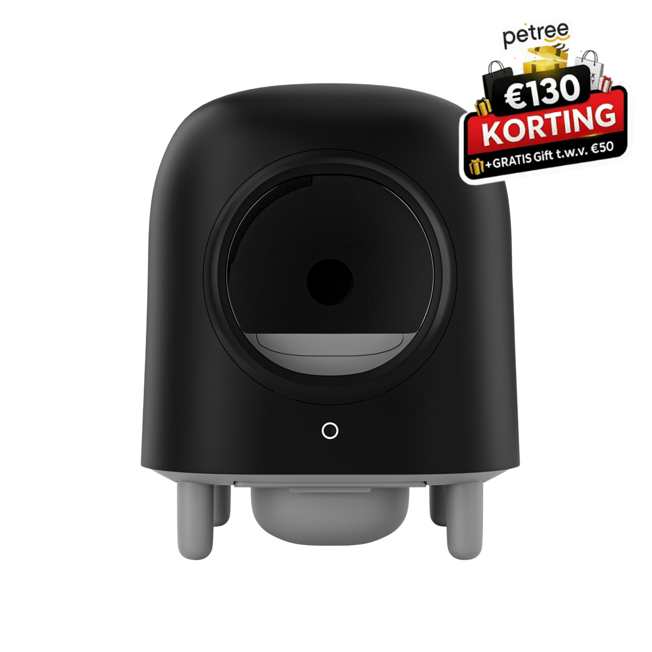 Petree Cube - Zelfreinigende kattenbak - Black Edition