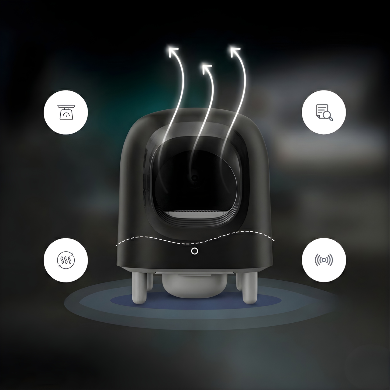 Petree Cube v2 – Selbstreinigende Katzentoilette – Black Edition